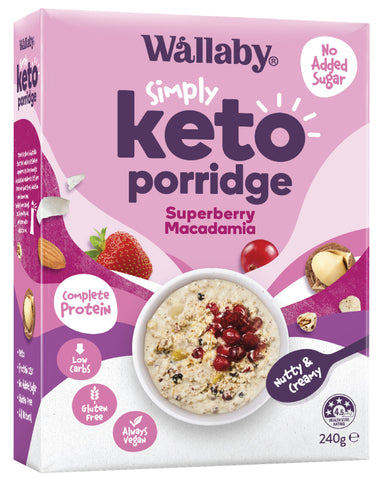 Wallaby Simply KETO Superberry Macadamia Porridge 240g
