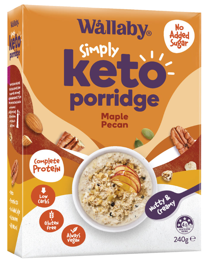 Wallaby Simply KETO Maple Pecan Porridge 240g