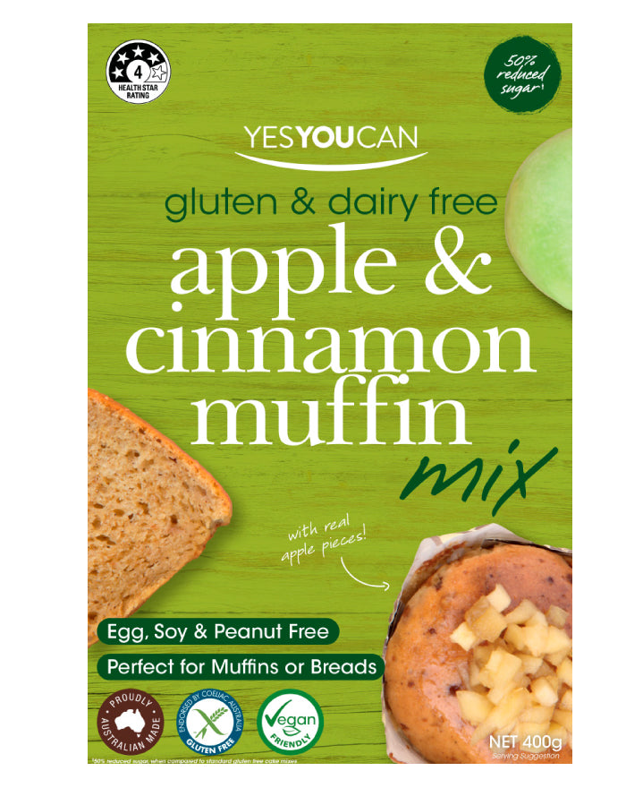 YesYouCan Apple & Cinnamon Muffin Mix 400g
