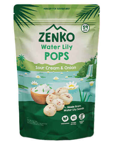 Zenko Water Lily Pops Sour Cream & Onion 28g