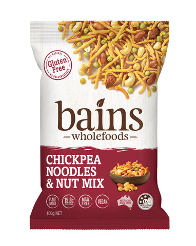 Bains Chickpea Noodles & Nut Mix 100g | Gluten Free Snack Mix