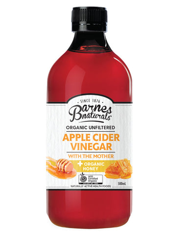 Barnes Naturals Organic Apple Cider Vinegar & Honey 500ml