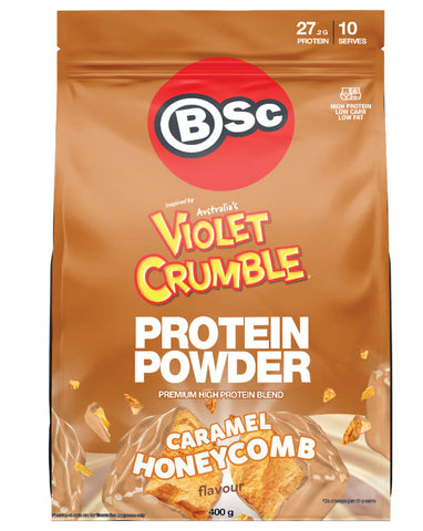 BSc Violet Crumble Protein Powder Caramel Honeycomb 400g