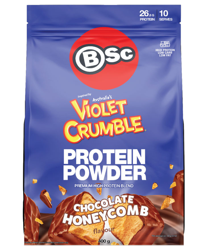 BSc Violet Crumble Protein Powder Choc Honeycomb 400g