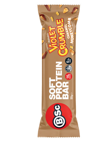 BSc Violet Crumble Soft Protein Bar Caramel Honeycomb 55g
