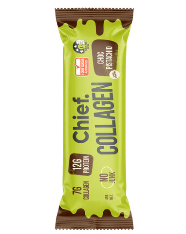 Chief Nutrition Collagen Bar Choc Pistachio 45g wholesale protein snack