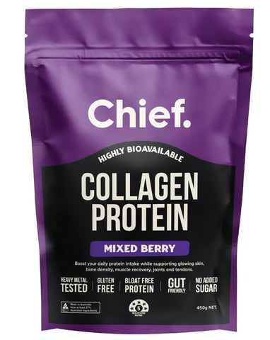 Chief Nutrition Mixed Berry Collagen Protein Powder 450g pouch