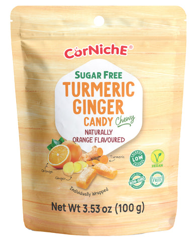 Corniche Sugar Free Ginger Turmeric Candy Orange