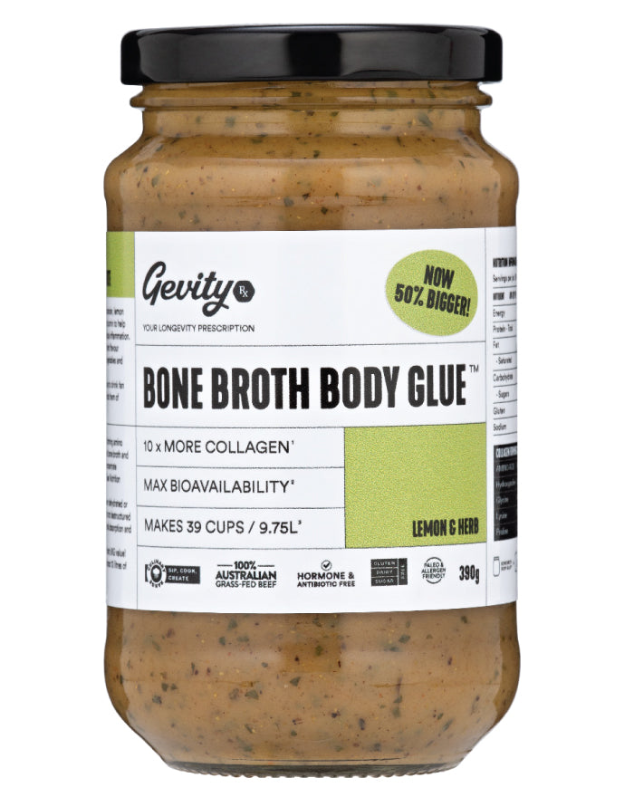 Gevity Rx Bone Broth Body Glue Lemon and Herb 390g