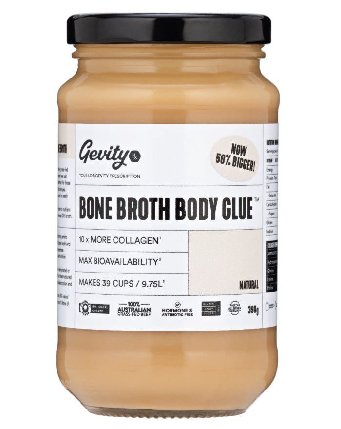 Gevity Rx Bone Broth Body Glue Natural 390g | Bone Broth Concentrate