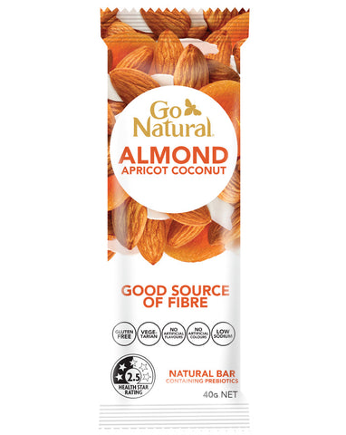 Go Natural Snack Bars Almond Apricot Coconut 40g | Healthy Snack Bars