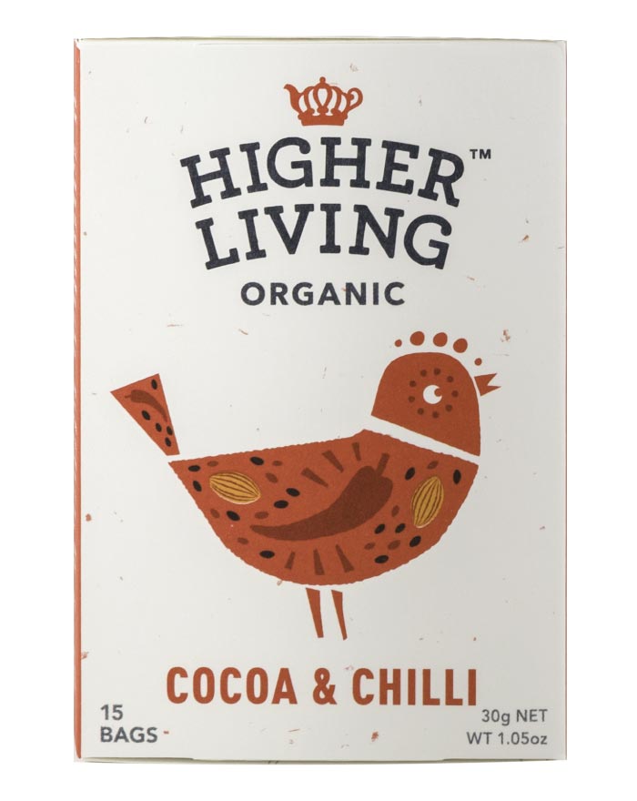 Higher Living Organic Tea Cocoa Chilli 27g