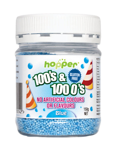 Hopper Blue 100s and 1000s 150g gluten free baking decorations