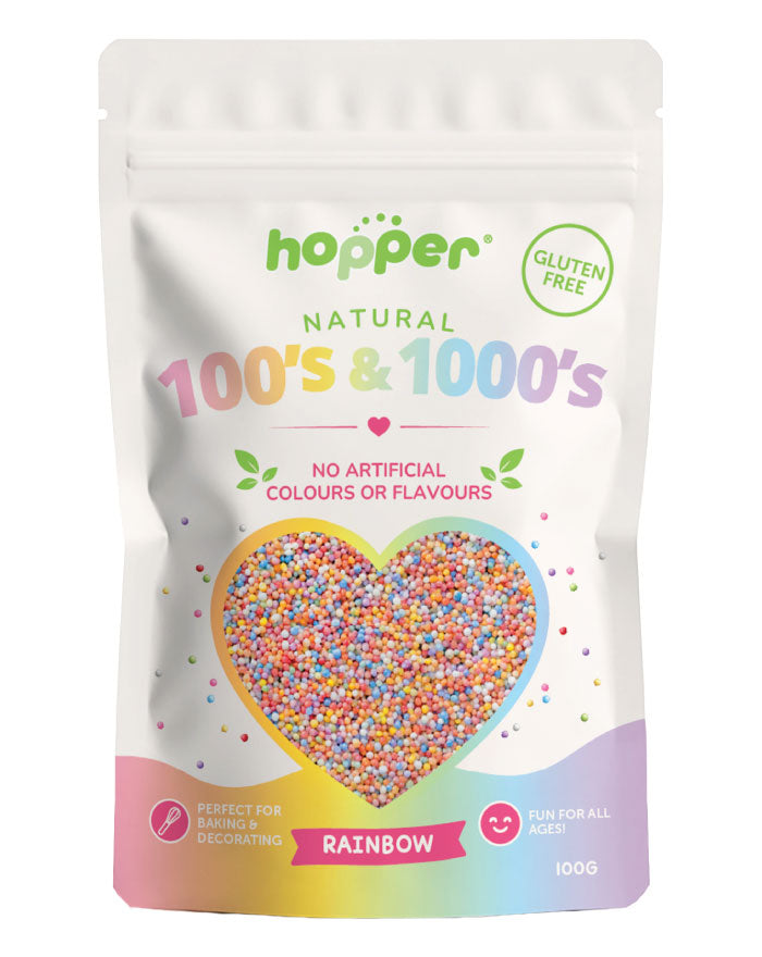 Hopper Rainbow Gluten Free 100s and 1000s 100g pouch wholesale baking decorations