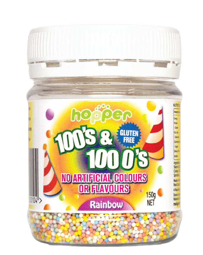 Hopper Rainbow 100s and 1000s 150g gluten free baking decorations