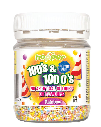 Hopper Rainbow 100s and 1000s 150g gluten free baking decorations