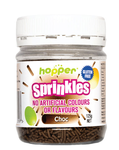 Hopper Chocolate Sprinkles 125g gluten free cake decorations