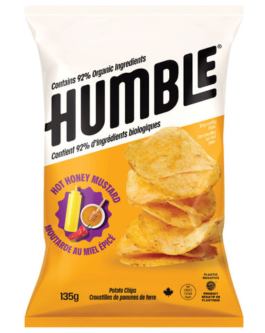 Humble Organic Potato Chips Hot Honey Mustard 135g gluten free organic chips