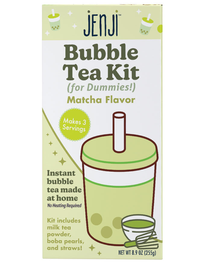Jenji Bubble Tea Kit Matcha 255g | Easy At-Home Boba Tea – Fresh Food ...