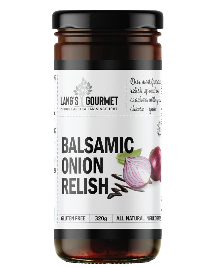 Lang's Gourmet Balsamic Onion Relish 320g | Gourmet Relish