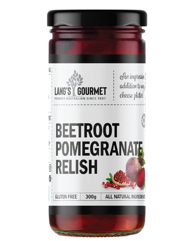 Lang's Gourmet Beetroot Pomegranate Relish 300g | Gourmet Relish