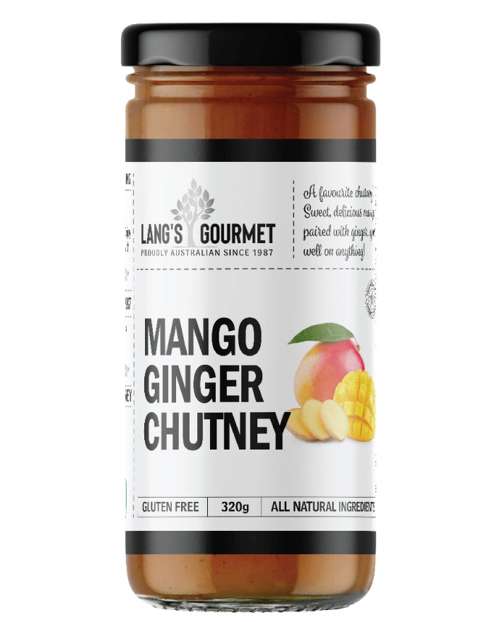 Lang's Gourmet Mango Ginger Chutney 320g | Gourmet Chutney