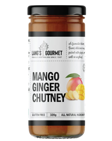 Lang's Gourmet Mango Ginger Chutney 320g | Gourmet Chutney