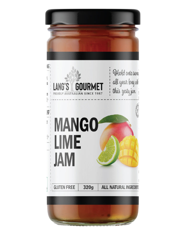 Lang's Gourmet Mango Lime Jam 320g | Gourmet Jam