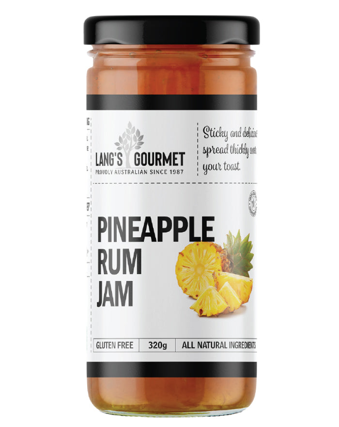 Lang's Gourmet Pineapple Rum Jam 320g | Gourmet Jam