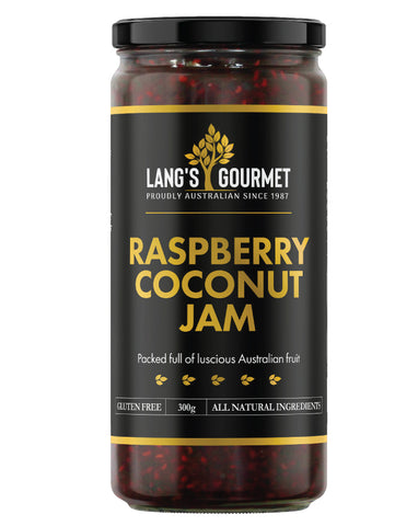 Lang's Gourmet Raspberry Coconut Jam 300g | Gourmet Jam