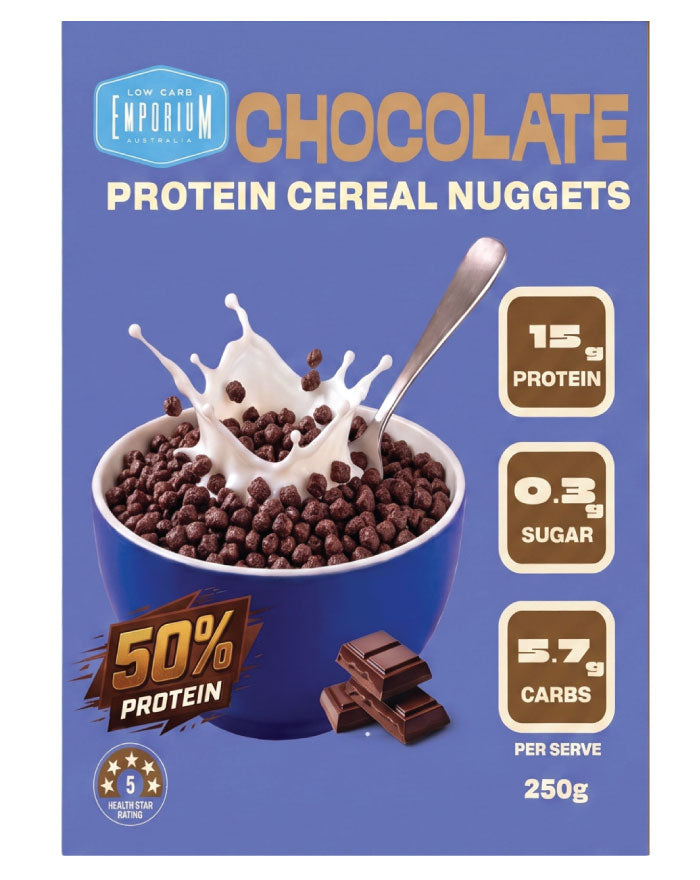 Low Carb Emporium Chocolate Protein Cereal Nuggets 250g pack