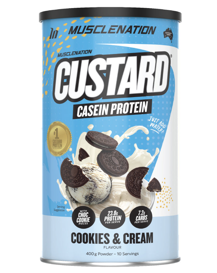 Muscle Nation Custard Protein Powder Cookies & Cream 400g product image