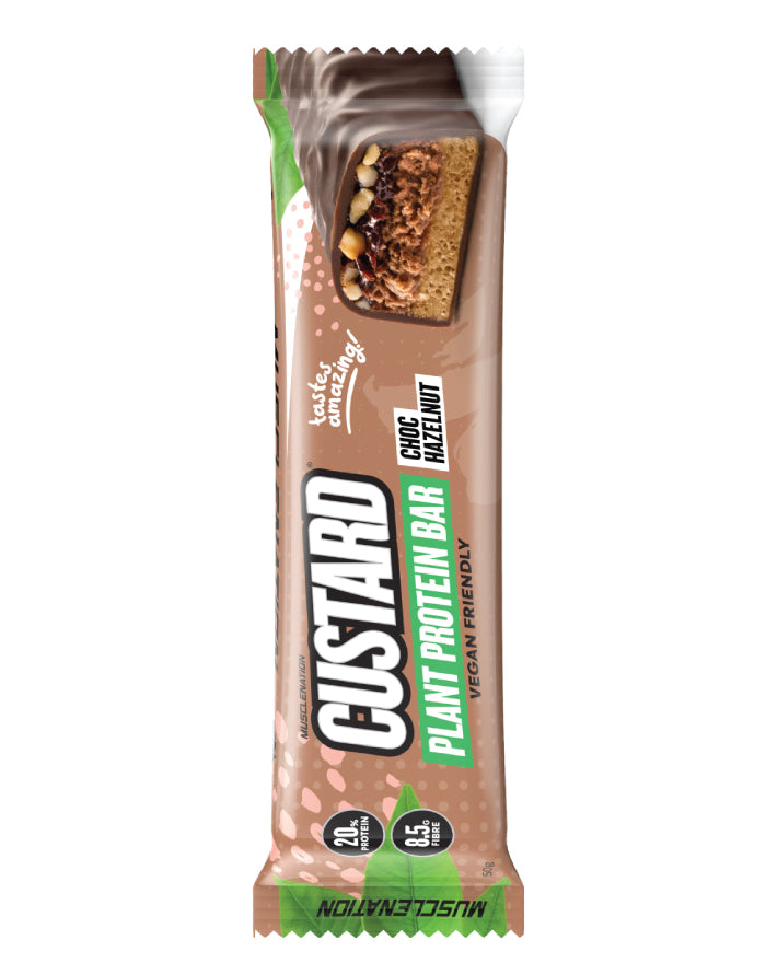 Muscle Nation Plant Protein Custard Bar Choc Hazelnut 50g product image