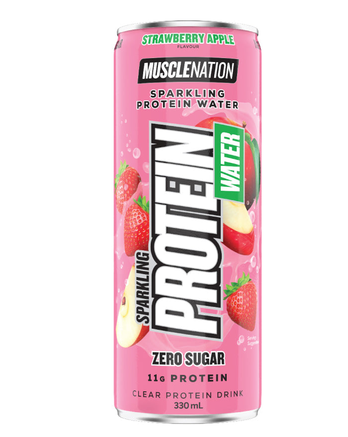 Muscle Nation Sparkling Protein Water Strawberry Apple 330ml product image