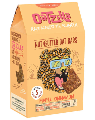 Oatzilla Multipack Maple Cinnamon Bar 150g handmade Aussie oat snack