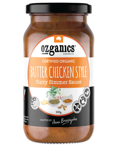 Ozganics Butter Chicken Organic Curry Sauce 500g wholesale curry sauce for Australian retailers