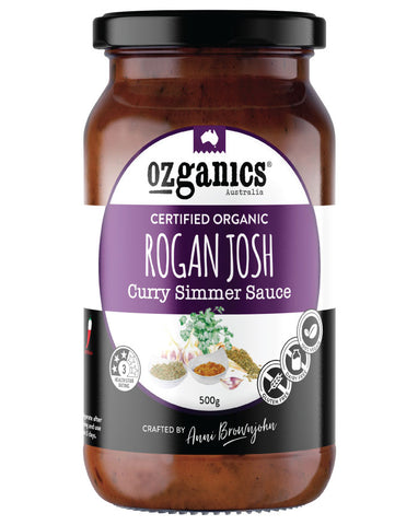 Ozganics Rogan Josh Organic Curry Sauce 500g wholesale curry sauce for Australian retailers