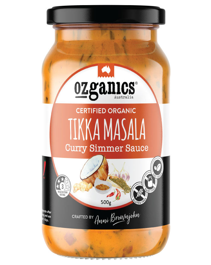 Ozganics Tikka Masala Organic Curry Sauce 500g wholesale curry sauce for Australian retailers