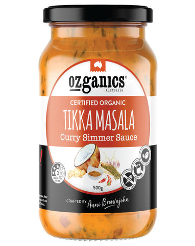 Ozganics Tikka Masala Organic Curry Sauce 500g wholesale curry sauce for Australian retailers