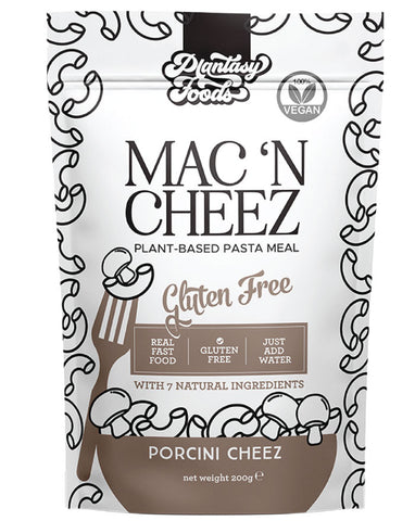 Plantasy Foods Mac N Cheez Porcini Cheez 200g gluten free vegan mushroom pasta meal pouch