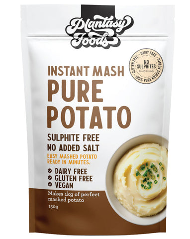 Plantasy Foods Instant Pure Potato Mash 150g gluten free vegan dairy free potato flakes pouch