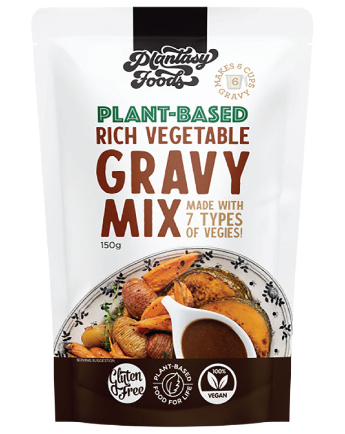 Plantasy Foods Vegetable Gravy Mix 150g gluten free vegan plant based gravy pouch