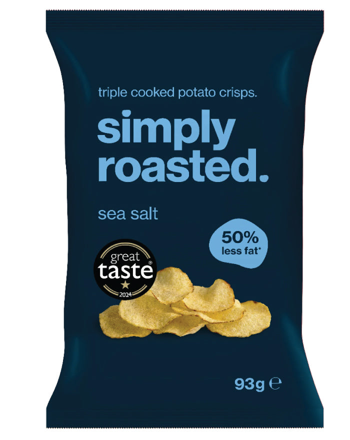 Simply Roasted Sea Salt Potato Crisps 93g low fat roasted potato chips
