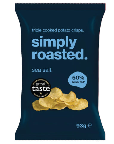 Simply Roasted Sea Salt Potato Crisps 93g low fat roasted potato chips