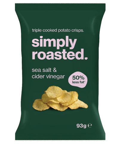 Simply Roasted Sea Salt and Cider Vinegar Potato Crisps 93g roasted chips