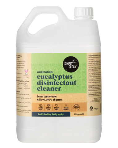 SimplyClean Eucalyptus Disinfectant Cleaner 5 ltr bulk refill cleaning product