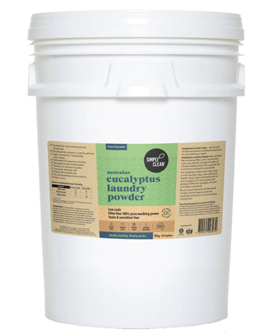 SimplyClean Eucalyptus Laundry Powder 15kg bulk refill cleaning product