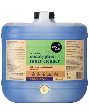 SimplyClean Eucalyptus Toilet Cleaner 15 ltr bulk refill cleaning product