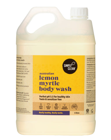 SimplyClean Lemon Myrtle Body Wash 5 ltr bulk refill cleaning product