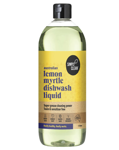 SimplyClean Lemon Myrtle Dishwash Liquid 1L